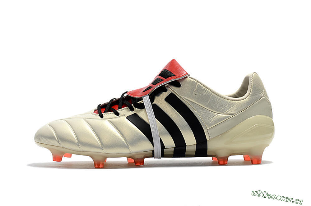 Men's Adidas Predator Mania Champagne FG Firm Ground Low-Tops Football Boots - Gold/Black/Red 0