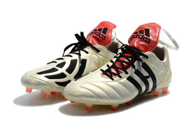 Men's Adidas Predator Mania Champagne FG Firm Ground Low-Tops Football Boots - Gold/Black/Red
