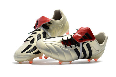 Men's Adidas Predator Mania Champagne FG Firm Ground Low-Tops Football Boots - Gold/Black/Red