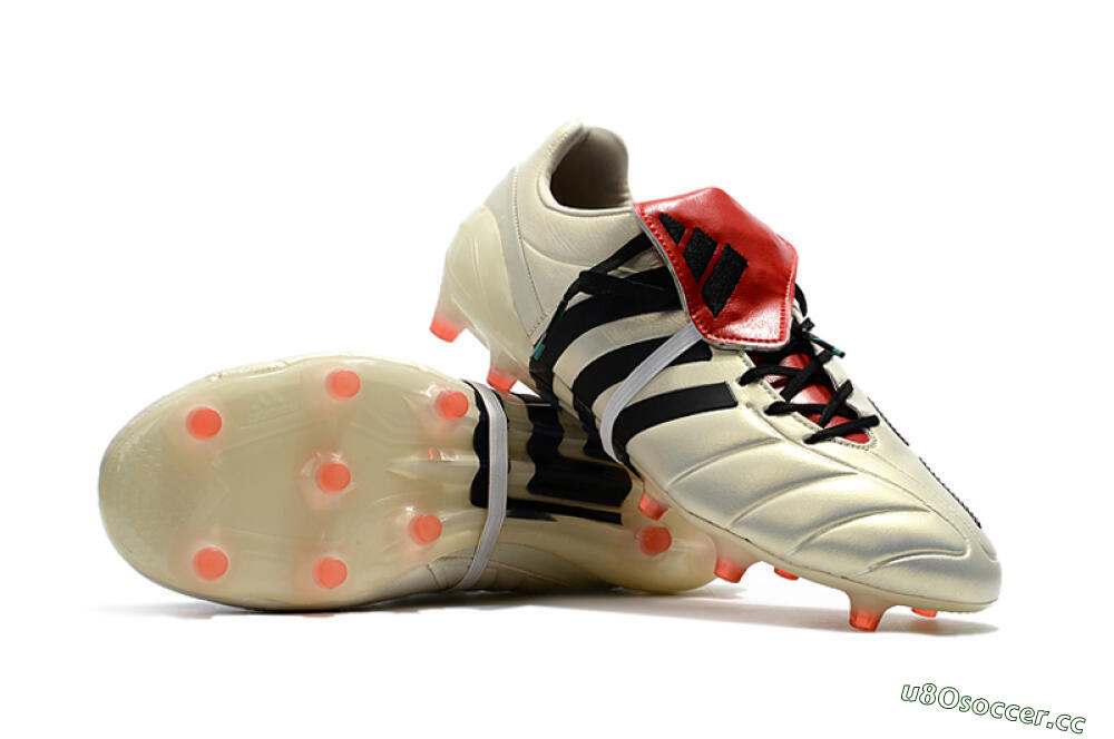 Men's Adidas Predator Mania Champagne FG Firm Ground Low-Tops Football Boots - Gold/Black/Red 4