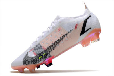 Men's Nike Mercurial Vapor 14 Elite FG Firm Ground Low-Tops Football Boots - White/Pink/Black/Gold