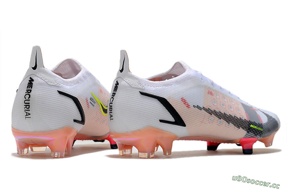 Men's Nike Mercurial Vapor 14 Elite FG Firm Ground Low-Tops Football Boots - White/Pink/Black/Gold 6