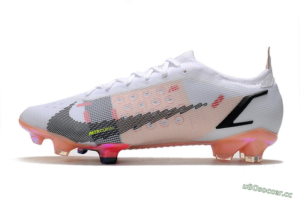 Men's Nike Mercurial Vapor 14 Elite FG Firm Ground Low-Tops Football Boots - White/Pink/Black/Gold 0
