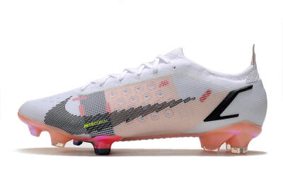 Men's Nike Mercurial Vapor 14 Elite FG Firm Ground Low-Tops Football Boots - White/Pink/Black/Gold