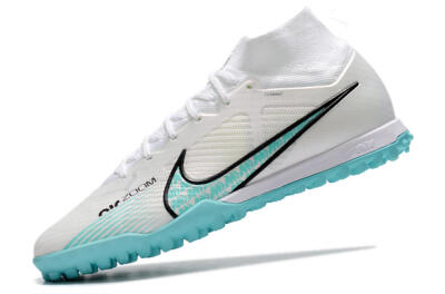 Men's Nike Air Zoom Mercurial Superfly 9 Elite TF Artificial Turf High-Tops Football Shoes - White/Jade/Black