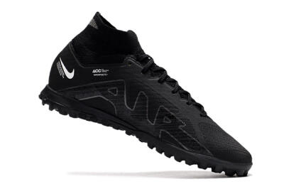 Men's Nike Air Zoom Mercurial Superfly 9 Elite TF Artificial Turf High-Tops Football Shoes - Black/White/Yellow