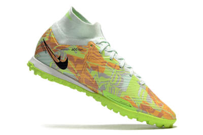 Men's Nike Air Zoom Mercurial Superfly 9 Elite TF Artificial Turf High-Tops Football Shoes - Yellow/Brown/Black