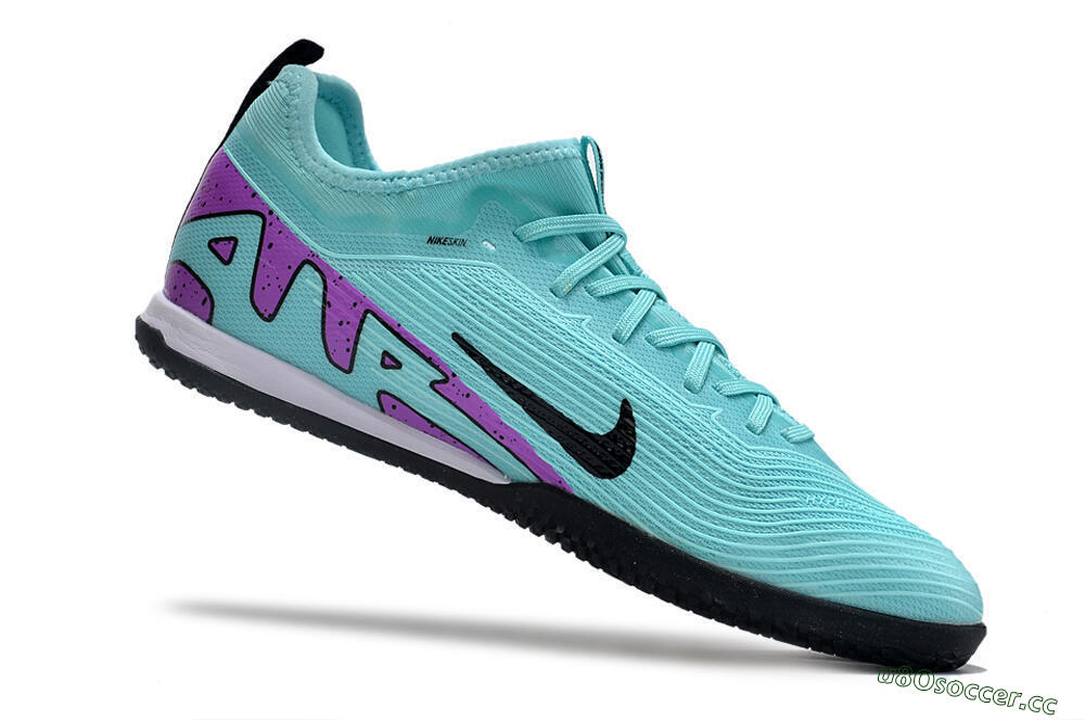 Men's Nike Air Zoom Mercurial Vapor 15 Pro IC Indoor & Futsal Low-Tops Football Shoes - Jade/Black/Purple 4