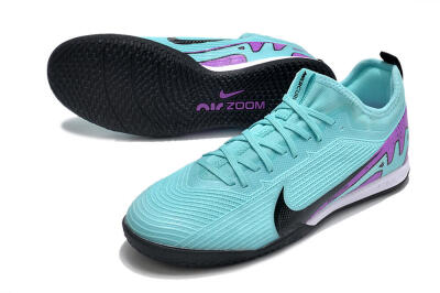 Men's Nike Air Zoom Mercurial Vapor 15 Pro IC Indoor & Futsal Low-Tops Football Shoes - Jade/Black/Purple