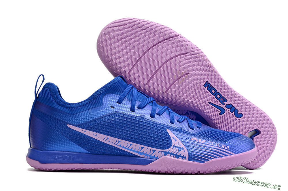 Men's Nike Air Zoom Mercurial Vapor 15 Pro IC Indoor & Futsal Low-Tops Football Shoes - Blue/Pink 2