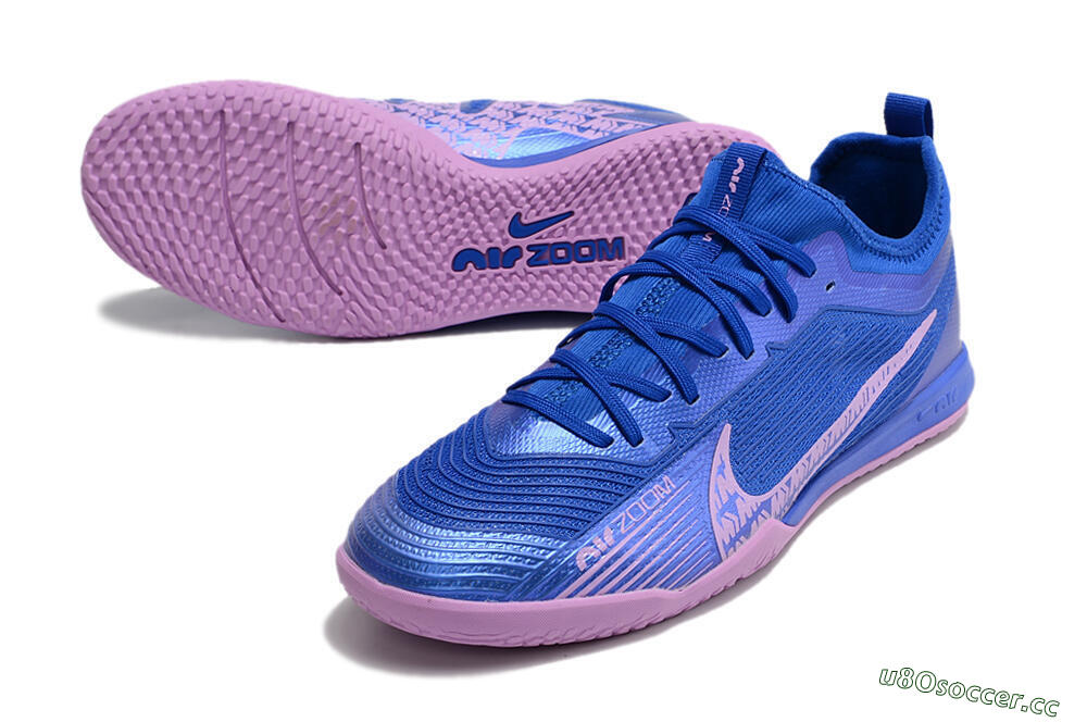 Men's Nike Air Zoom Mercurial Vapor 15 Pro IC Indoor & Futsal Low-Tops Football Shoes - Blue/Pink 3