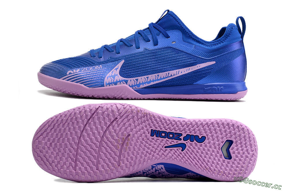 Men's Nike Air Zoom Mercurial Vapor 15 Pro IC Indoor & Futsal Low-Tops Football Shoes - Blue/Pink 1