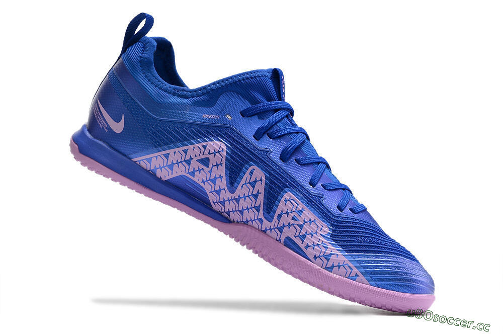 Men's Nike Air Zoom Mercurial Vapor 15 Pro IC Indoor & Futsal Low-Tops Football Shoes - Blue/Pink 4