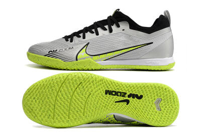 Men's Nike Air Zoom Mercurial Vapor 15 Pro IC Indoor & Futsal Low-Tops Football Shoes - Silver/Yellow/Black