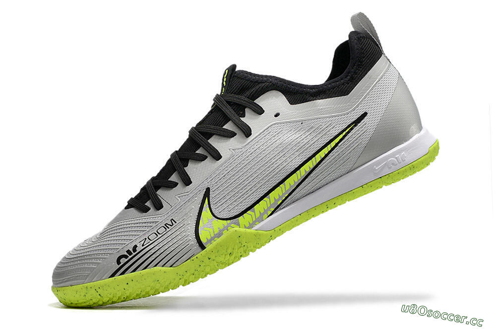 Men's Nike Air Zoom Mercurial Vapor 15 Pro IC Indoor & Futsal Low-Tops Football Shoes - Silver/Yellow/Black 5