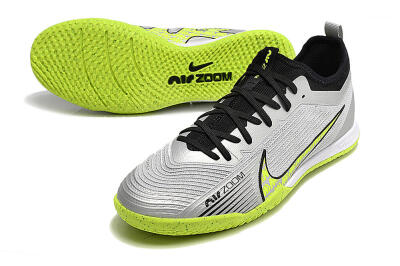 Men's Nike Air Zoom Mercurial Vapor 15 Pro IC Indoor & Futsal Low-Tops Football Shoes - Silver/Yellow/Black