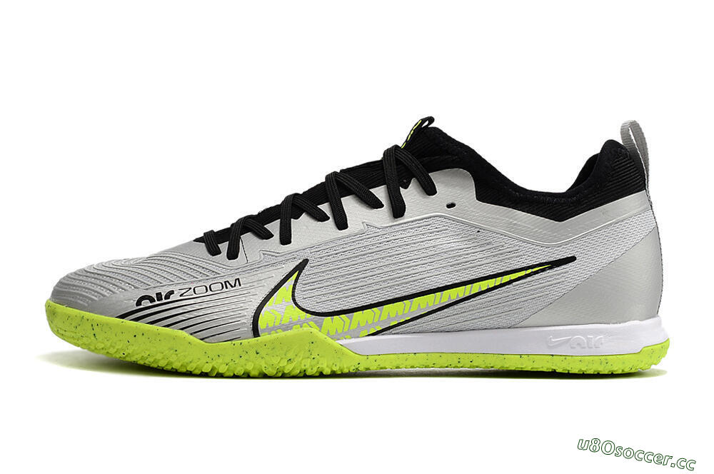 Men's Nike Air Zoom Mercurial Vapor 15 Pro IC Indoor & Futsal Low-Tops Football Shoes - Silver/Yellow/Black 0