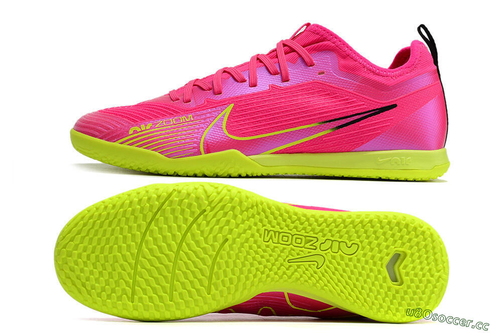 Men's Nike Air Zoom Mercurial Vapor 15 Pro IC Indoor & Futsal Low-Tops Football Shoes - Pink/Yellow/Black 1
