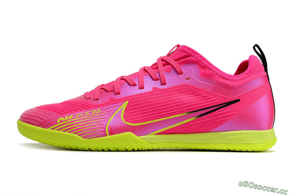 Men's Nike Air Zoom Mercurial Vapor 15 Pro IC Indoor & Futsal Low-Tops Football Shoes - Pink/Yellow/Black 0