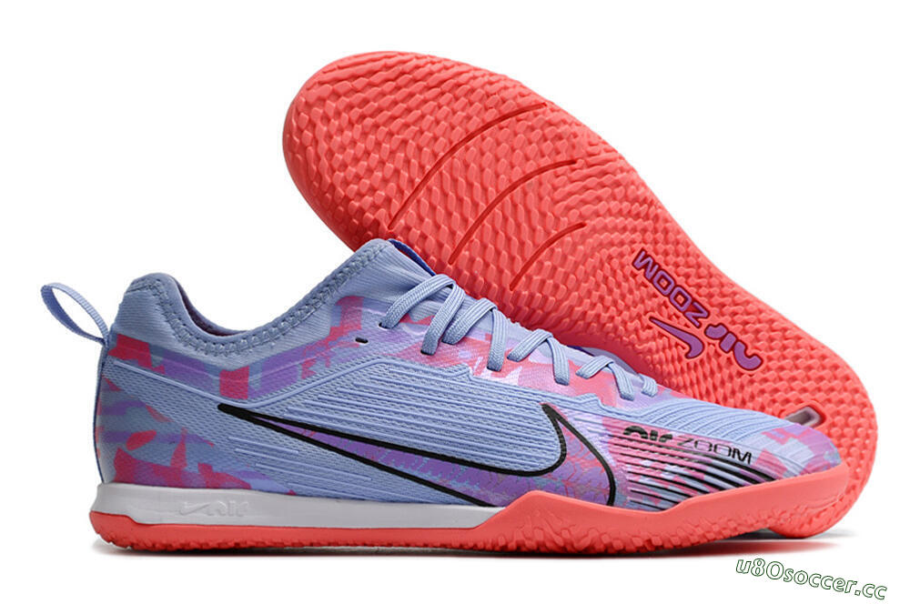 Men's Nike Air Zoom Mercurial Vapor 15 Pro IC Indoor & Futsal Low-Tops Football Shoes - Blue/Purple/Red 2