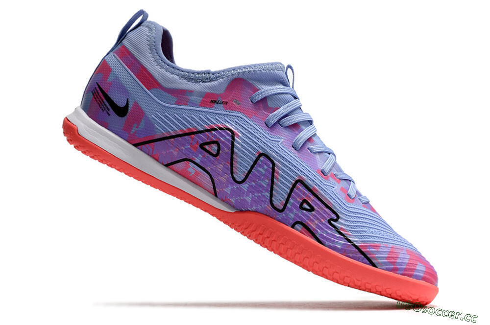Men's Nike Air Zoom Mercurial Vapor 15 Pro IC Indoor & Futsal Low-Tops Football Shoes - Blue/Purple/Red 4