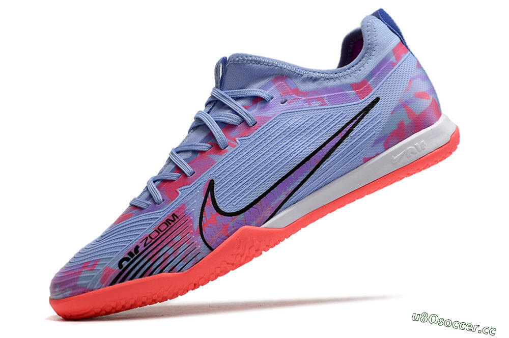 Men's Nike Air Zoom Mercurial Vapor 15 Pro IC Indoor & Futsal Low-Tops Football Shoes - Blue/Purple/Red 5