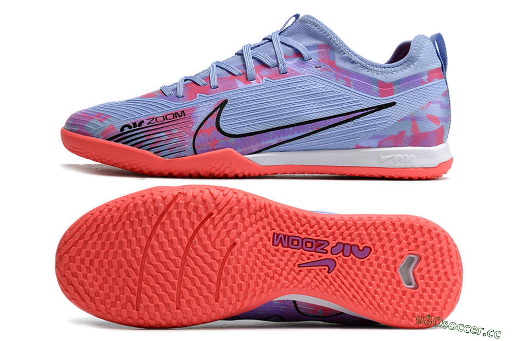 Men's Nike Air Zoom Mercurial Vapor 15 Pro IC Indoor & Futsal Low-Tops Football Shoes - Blue/Purple/Red 1