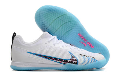 Men's Nike Air Zoom Mercurial Vapor 15 Pro IC Indoor & Futsal Low-Tops Football Shoes - White/Blue/Pink