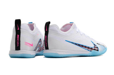 Men's Nike Air Zoom Mercurial Vapor 15 Pro IC Indoor & Futsal Low-Tops Football Shoes - White/Blue/Pink
