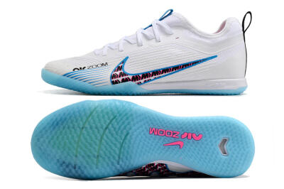 Men's Nike Air Zoom Mercurial Vapor 15 Pro IC Indoor & Futsal Low-Tops Football Shoes - White/Blue/Pink