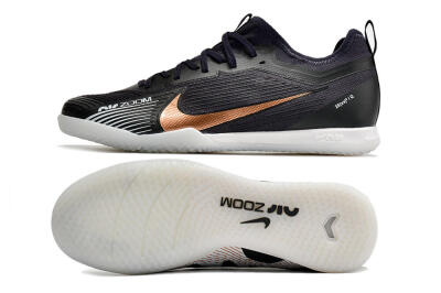 Men's Nike Air Zoom Mercurial Vapor 15 Pro IC Indoor & Futsal Low-Tops Football Shoes - Black/Gold/White