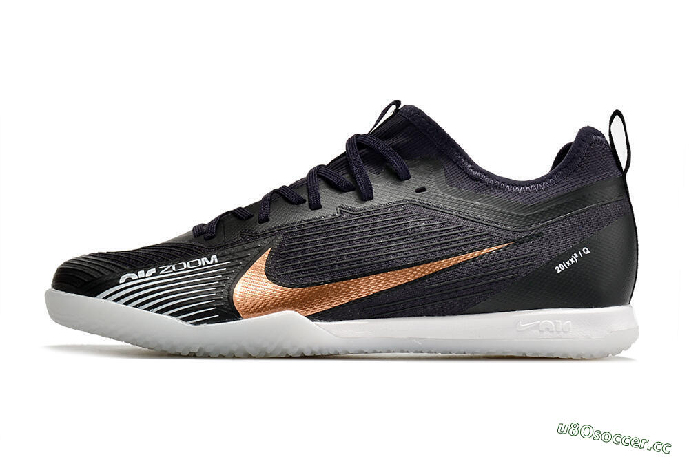 Men's Nike Air Zoom Mercurial Vapor 15 Pro IC Indoor & Futsal Low-Tops Football Shoes - Black/Gold/White 0