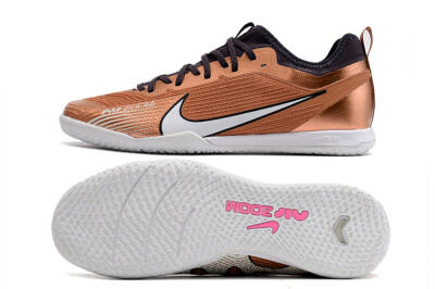 Men's Nike Air Zoom Mercurial Vapor 15 Pro IC Indoor & Futsal Low-Tops Football Shoes - Gold/White/Black