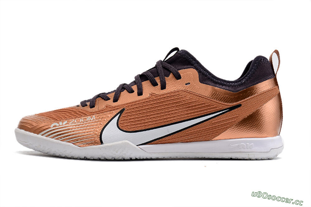 Men's Nike Air Zoom Mercurial Vapor 15 Pro IC Indoor & Futsal Low-Tops Football Shoes - Gold/White/Black 0
