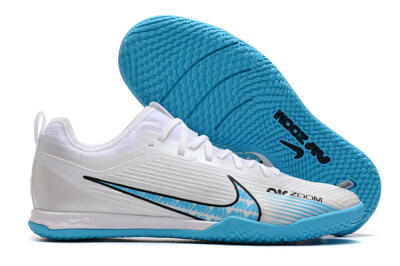 Men's Nike Air Zoom Mercurial Vapor 15 Pro IC Indoor & Futsal Low-Tops Football Shoes - White/Blue/Black
