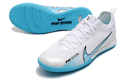 Men's Nike Air Zoom Mercurial Vapor 15 Pro IC Indoor & Futsal Low-Tops Football Shoes - White/Blue/Black