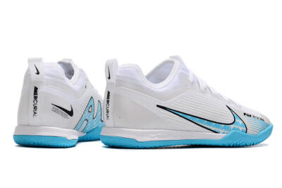 Men's Nike Air Zoom Mercurial Vapor 15 Pro IC Indoor & Futsal Low-Tops Football Shoes - White/Blue/Black