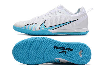 Men's Nike Air Zoom Mercurial Vapor 15 Pro IC Indoor & Futsal Low-Tops Football Shoes - White/Blue/Black