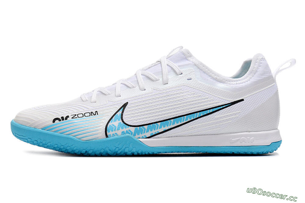 Men's Nike Air Zoom Mercurial Vapor 15 Pro IC Indoor & Futsal Low-Tops Football Shoes - White/Blue/Black 0