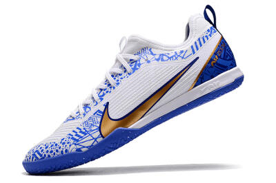 Men's Nike Air Zoom Mercurial Vapor 15 Pro IC Indoor & Futsal Low-Tops Football Shoes - White/Blue/Gold