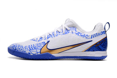 Men's Nike Air Zoom Mercurial Vapor 15 Pro IC Indoor & Futsal Low-Tops Football Shoes - White/Blue/Gold