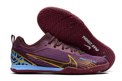 Men's Nike Air Zoom Mercurial Vapor 15 Pro IC Indoor & Futsal Low-Tops Football Shoes - Red/Purple/Gold/Blue