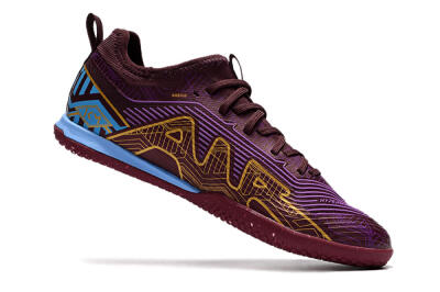Men's Nike Air Zoom Mercurial Vapor 15 Pro IC Indoor & Futsal Low-Tops Football Shoes - Red/Purple/Gold/Blue