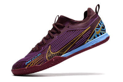 Men's Nike Air Zoom Mercurial Vapor 15 Pro IC Indoor & Futsal Low-Tops Football Shoes - Red/Purple/Gold/Blue
