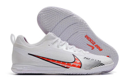 Men's Nike Air Zoom Mercurial Vapor 15 Pro IC Indoor & Futsal Low-Tops Football Shoes - White/Black/Red