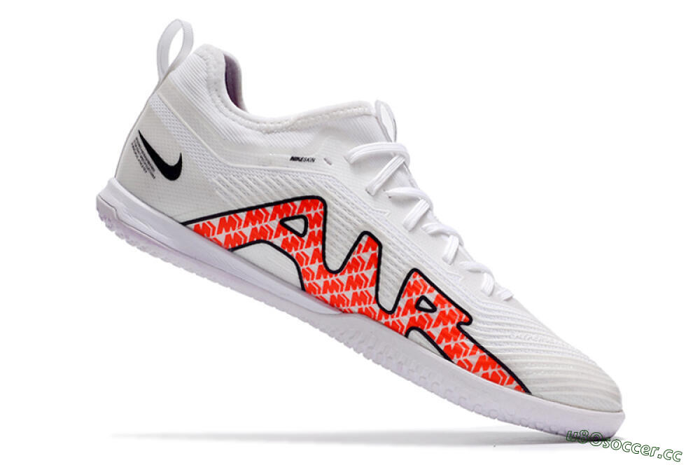 Men's Nike Air Zoom Mercurial Vapor 15 Pro IC Indoor & Futsal Low-Tops Football Shoes - White/Black/Red 4