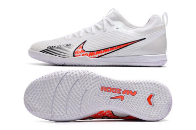 Men's Nike Air Zoom Mercurial Vapor 15 Pro IC Indoor & Futsal Low-Tops Football Shoes - White/Black/Red