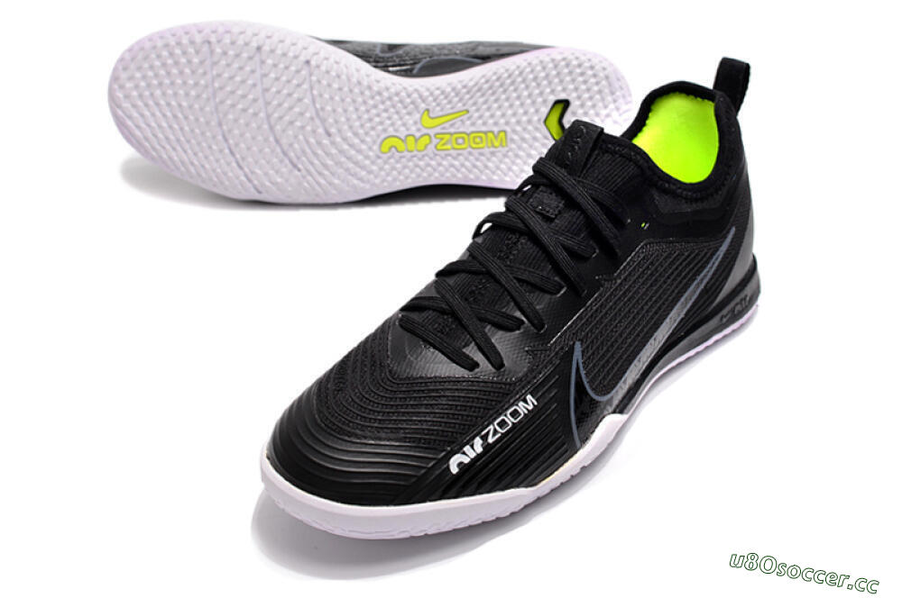 Men's Nike Air Zoom Mercurial Vapor 15 Pro IC Indoor & Futsal Low-Tops Football Shoes - Black/White/Yellow 3