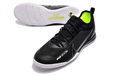 Men's Nike Air Zoom Mercurial Vapor 15 Pro IC Indoor & Futsal Low-Tops Football Shoes - Black/White/Yellow