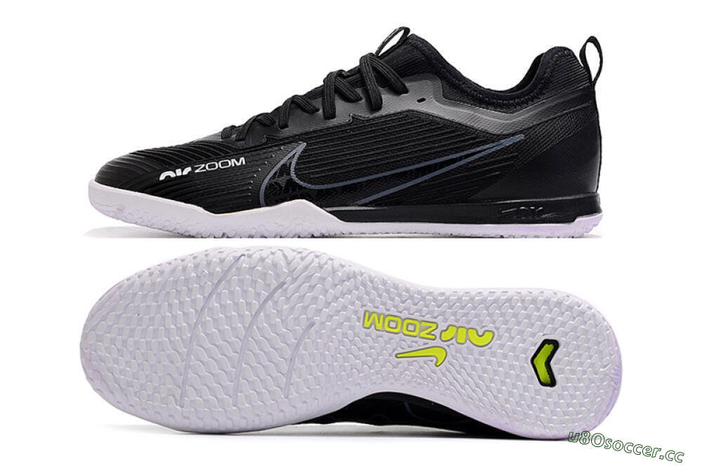 Men's Nike Air Zoom Mercurial Vapor 15 Pro IC Indoor & Futsal Low-Tops Football Shoes - Black/White/Yellow 1